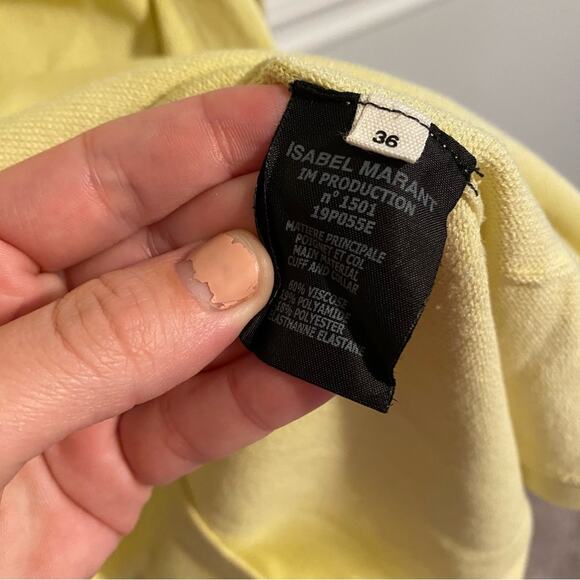Isabel Marant Etoile Tennis Ball Yellow Knit Sweater Dress 36 Small - Picture 9 of 16